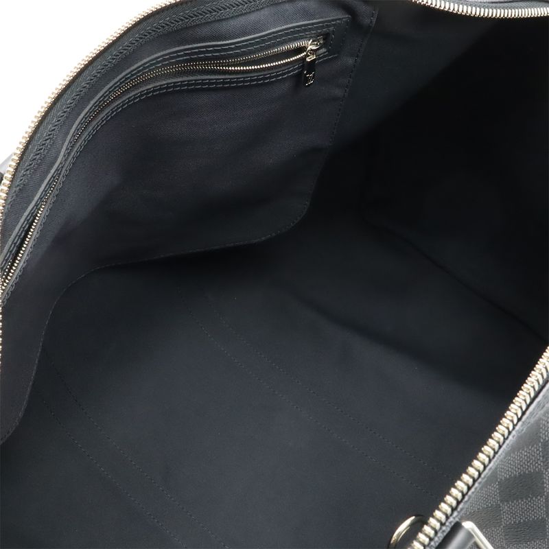 Louis Vuitton Damier Graphite Keepall Bandoliere 55 Boston Bag Travel Cabasn
