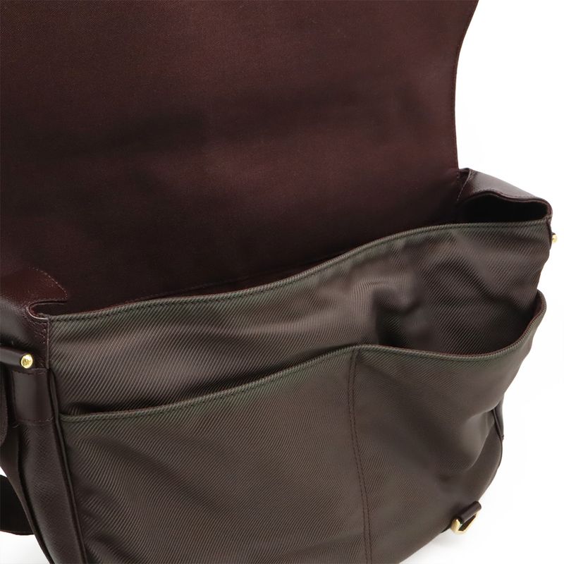 Louis Vuitton Taiga Delseu Shoulder Bag Messenger Bag Crossbody Acajou Bordeaux