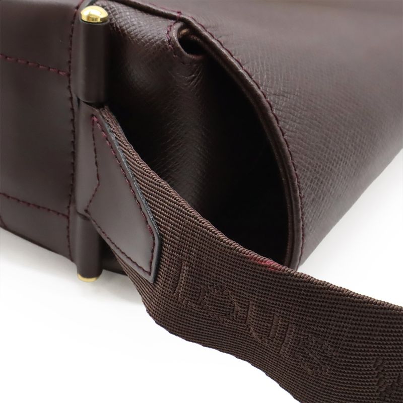 Louis Vuitton Taiga Delseu Shoulder Bag Messenger Bag Crossbody Acajou Bordeaux