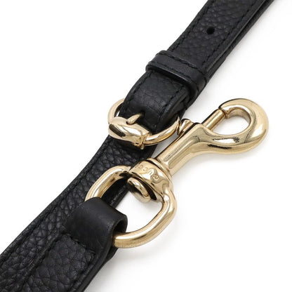 Gucci Soho Interlocking G Fringe Tassel Shoulder Bag 2WAY Handbag Leather Black