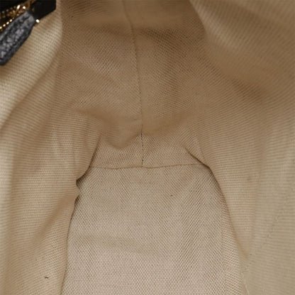 Gucci Soho Interlocking G Fringe Tassel Shoulder Bag 2WAY Handbag Leather Black