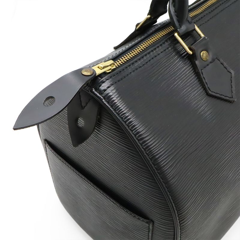 Louis Vuitton Epi Speedy 30 Handbag Mini Boston Bag Leather Noir Black Gold