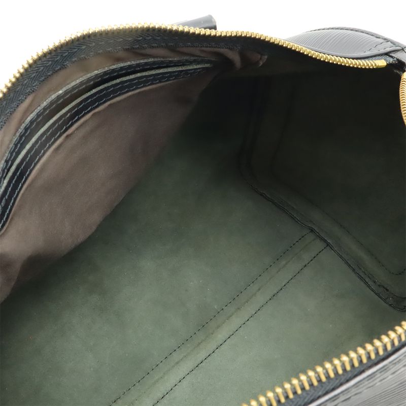 Louis Vuitton Epi Speedy 30 Handbag Mini Boston Bag Leather Noir Black Gold