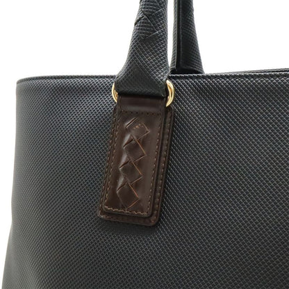 Bottega Veneta Marco Polo Tote Bag Shoulder Bag PVC Leather Black Dark Brown