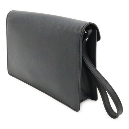 Louis Vuitton Epi Pochette Serie Dragonne Second Bag Noir Black Silver Hardware