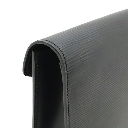 Louis Vuitton Epi Pochette Serie Dragonne Second Bag Noir Black Silver Hardware