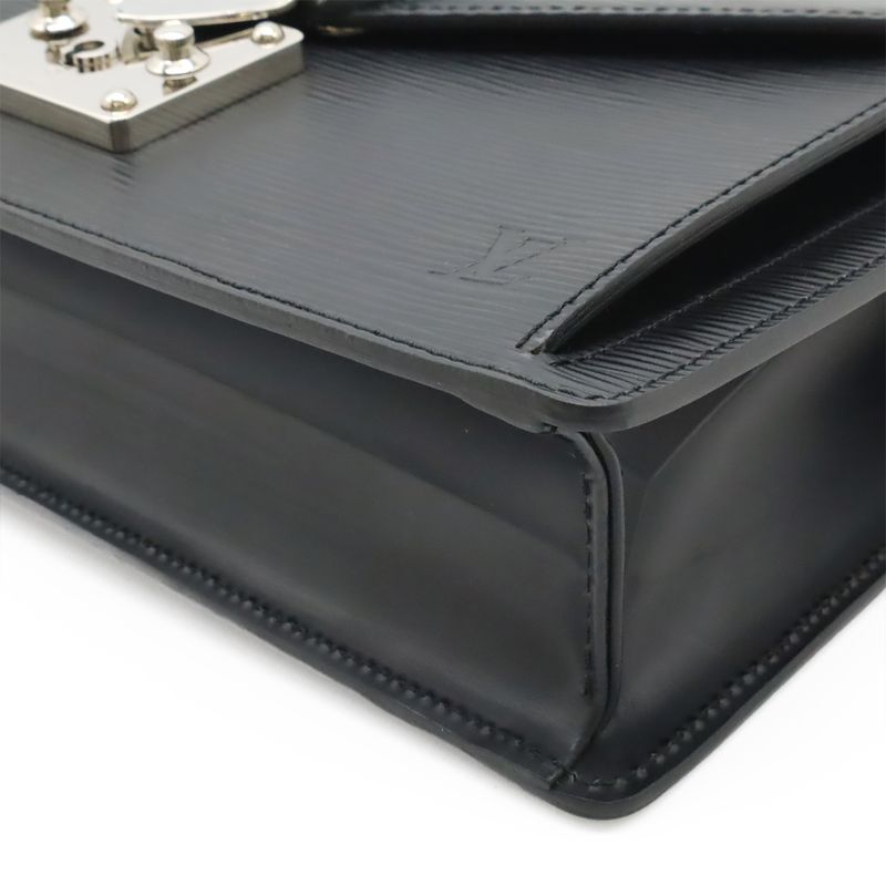 Louis Vuitton Epi Pochette Serie Dragonne Second Bag Noir Black Silver Hardware