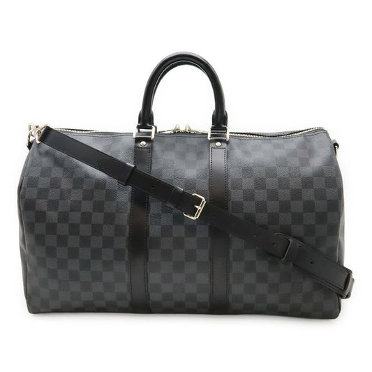 Louis Vuitton Damier Graphite Keepall Bandoliere 45 Boston Bag Travel Bag 2WAY