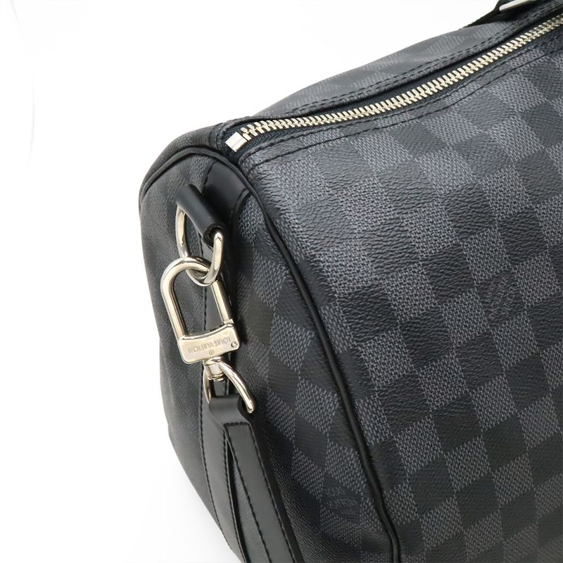 Louis Vuitton Damier Graphite Keepall Bandoliere 45 Boston Bag Travel Bag 2WAY