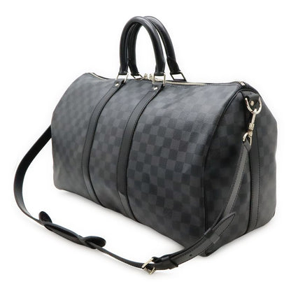 Louis Vuitton Damier Graphite Keepall Bandoliere 45 Boston Bag Travel Bag 2WAY