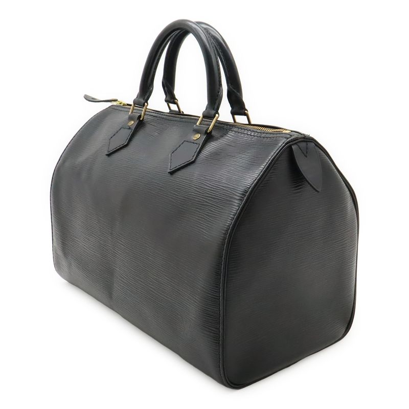 Louis Vuitton Epi Speedy 30 Handbag Mini Boston Bag Leather Noir Black Gold