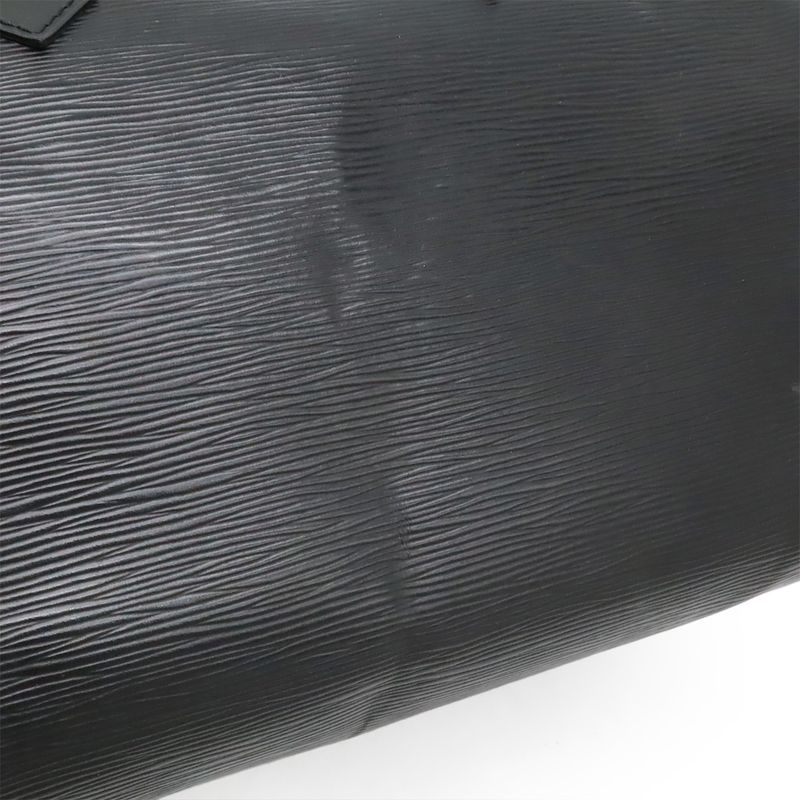 Louis Vuitton Epi Speedy 30 Handbag Mini Boston Bag Leather Noir Black Gold