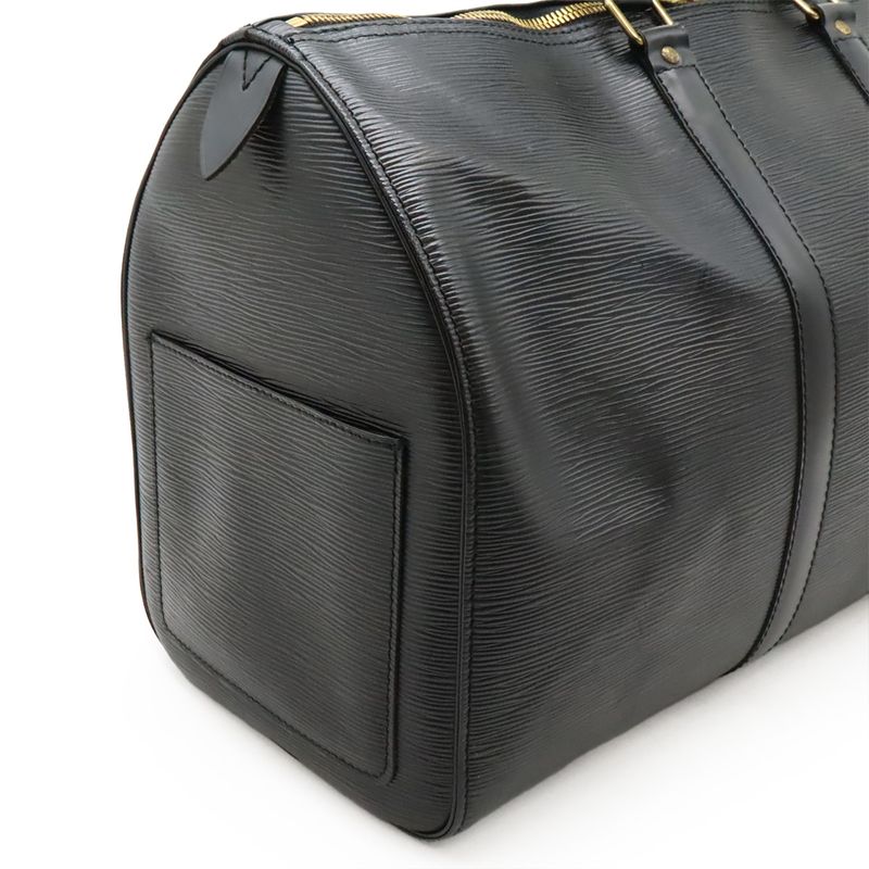 Louis Vuitton Epi Keepall 45 Boston Bag Travel Cabasn Travel Bag Noir Black