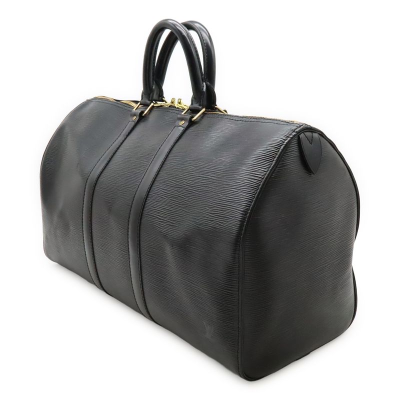 Louis Vuitton Epi Keepall 45 Boston Bag Travel Cabasn Travel Bag Noir Black