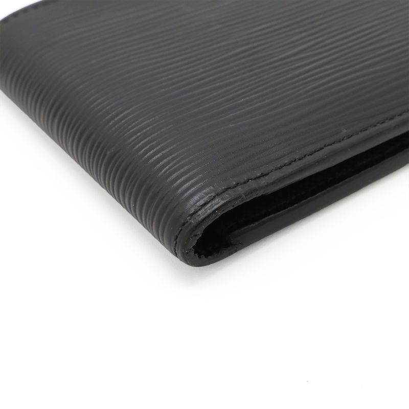 Louis Vuitton Epi Portefeuille Multiple Bifold Wallet Noir Black M60662