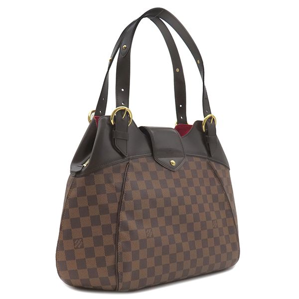 Louis Vuitton Shoulder Bag Sistina GM Damier Canvas Damier Gold Hardware Brown