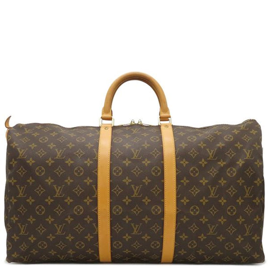 Louis Vuitton Boston Bag Keepall 55 Monogram Canvas Monogram Gold Hardware