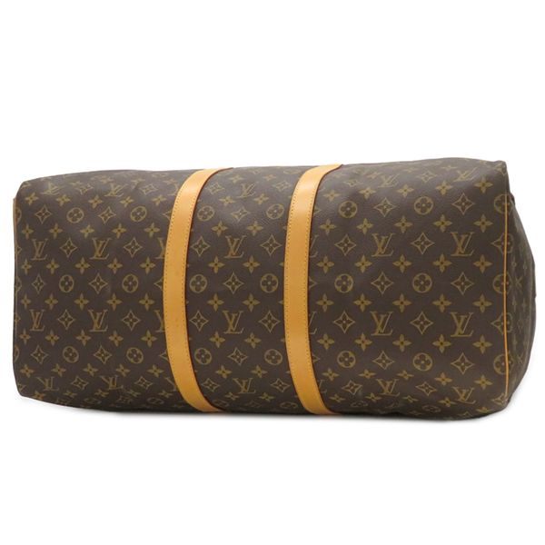 Louis Vuitton Boston Bag Keepall 55 Monogram Canvas Monogram Gold Hardware