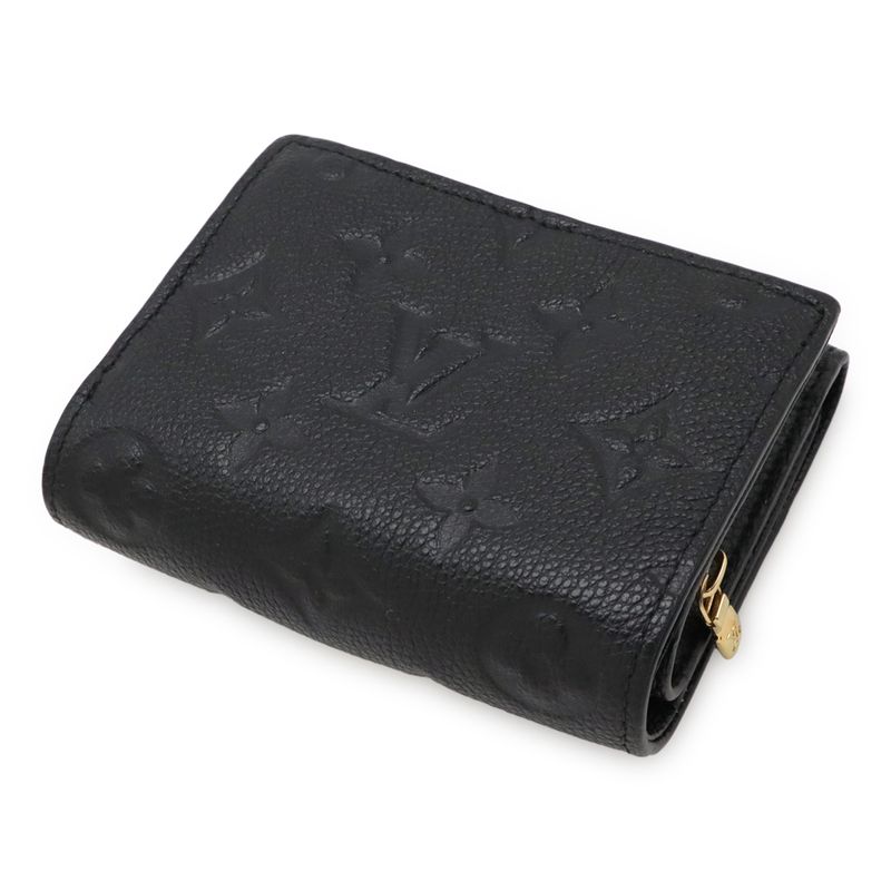 Louis Vuitton Monogram Empreinte Portefeuille Metis Compact Trifold Wallet Noir