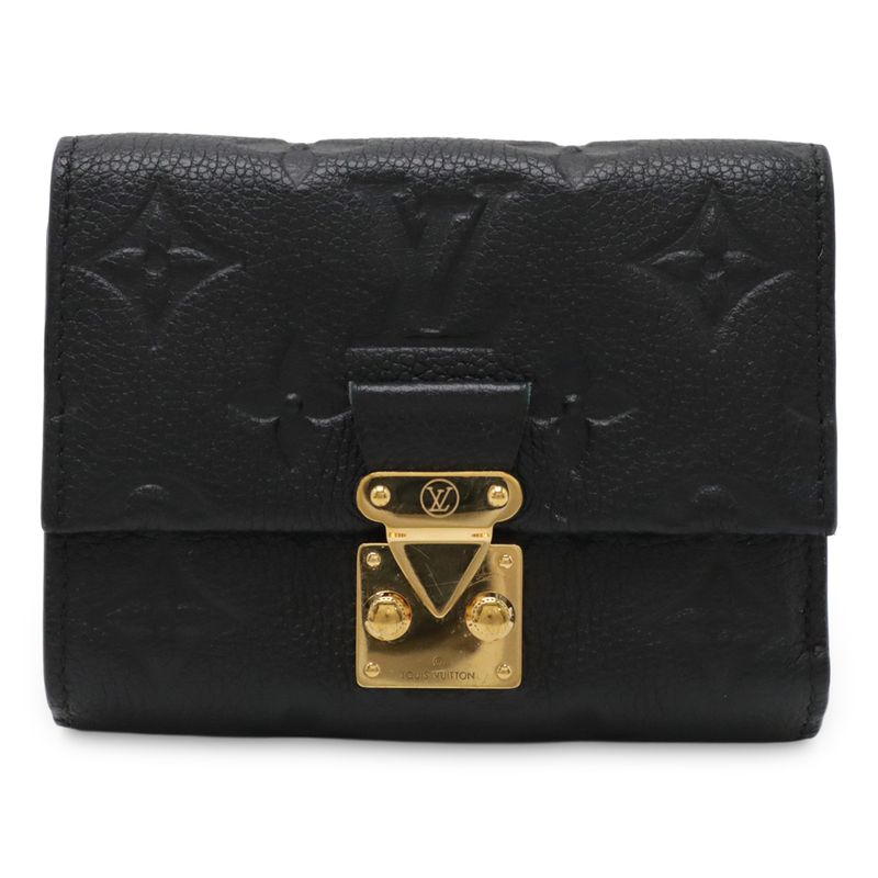 Louis Vuitton Monogram Empreinte Portefeuille Metis Compact Trifold Wallet Noir