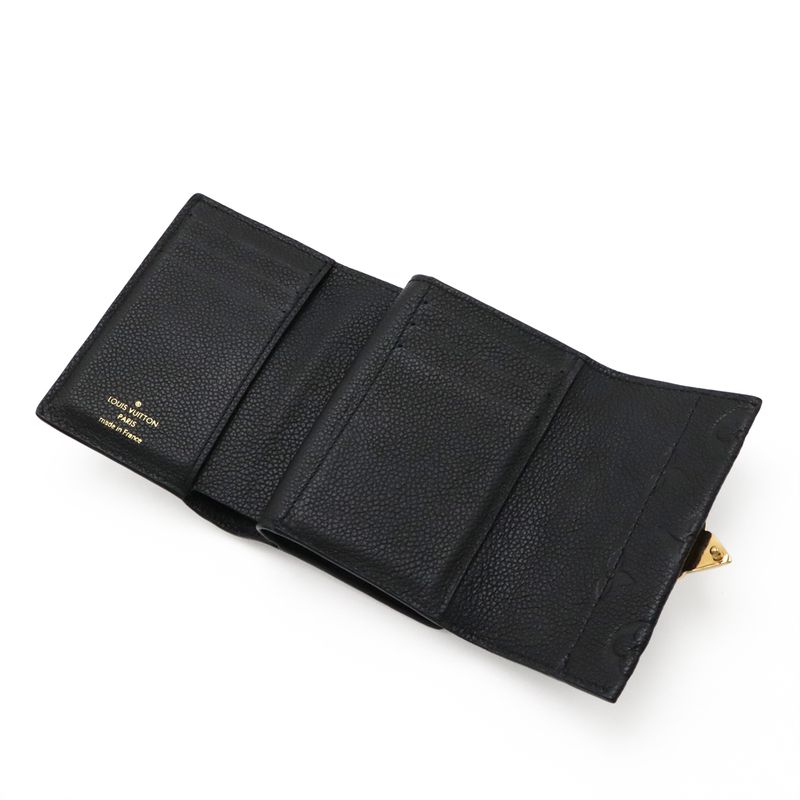 Louis Vuitton Monogram Empreinte Portefeuille Metis Compact Trifold Wallet Noir