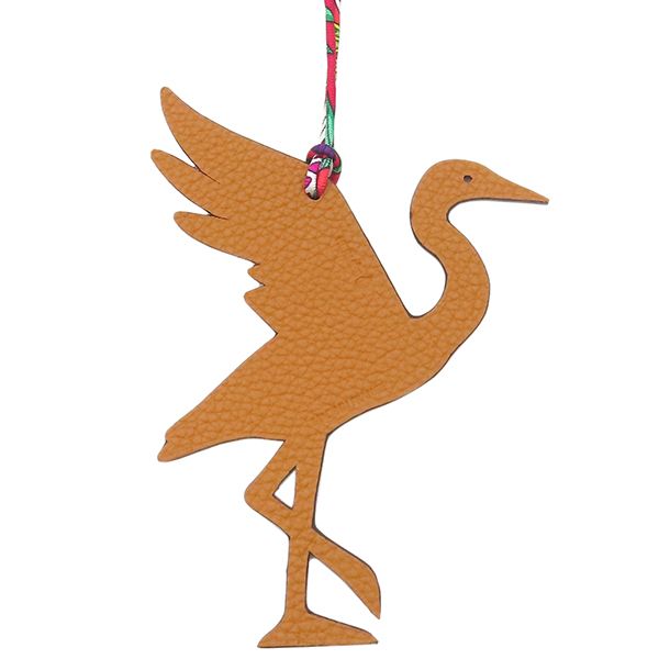 Hermes Bag Charm Petit Ash Vine Vaux Epson Togo Purple and Brown Purple Brown