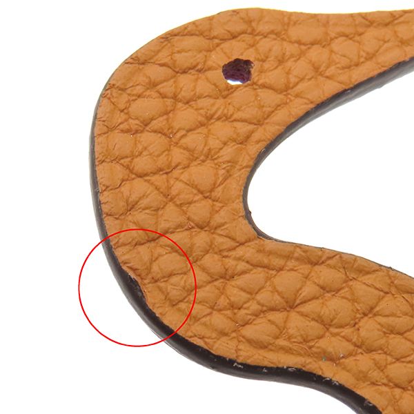 Hermes Bag Charm Petit Ash Vine Vaux Epson Togo Purple and Brown Purple Brown