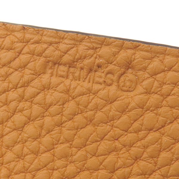 Hermes Bag Charm Petit Ash Vine Vaux Epson Togo Purple and Brown Purple Brown