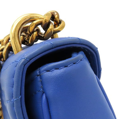 Louis Vuitton Shoulder Bag New Wave Chain Shoulder Bag PM Leather Blue Gold