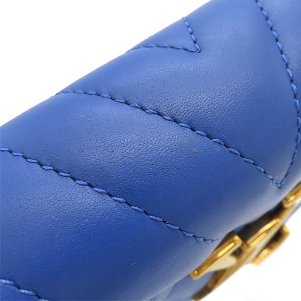 Louis Vuitton Shoulder Bag New Wave Chain Shoulder Bag PM Leather Blue Gold