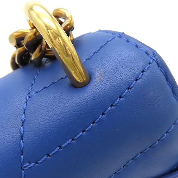 Louis Vuitton Shoulder Bag New Wave Chain Shoulder Bag PM Leather Blue Gold