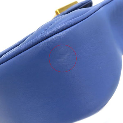 Louis Vuitton Shoulder Bag New Wave Chain Shoulder Bag PM Leather Blue Gold