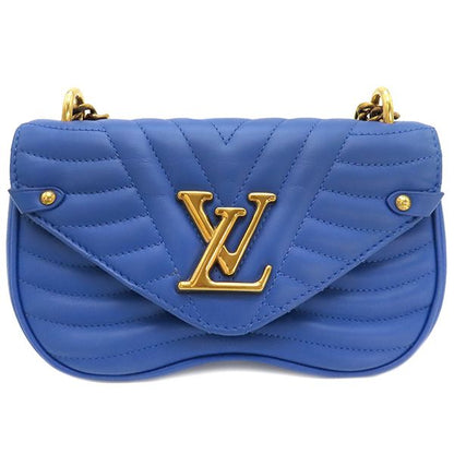 Louis Vuitton Shoulder Bag New Wave Chain Shoulder Bag PM Leather Blue Gold