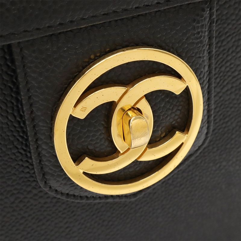 Chanel Coco Mark Vanity Bag Handbag Cosmetic Pouch Makeup Box 2WAY Shoulder Bag