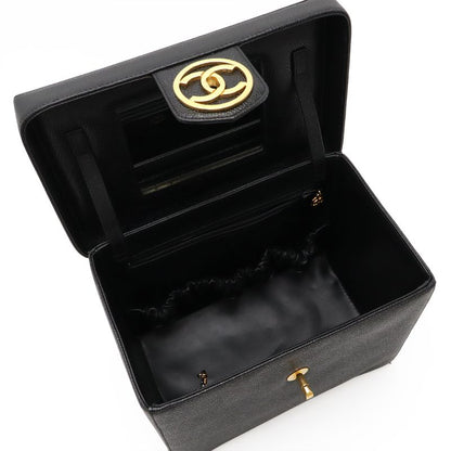 Chanel Coco Mark Vanity Bag Handbag Cosmetic Pouch Makeup Box 2WAY Shoulder Bag