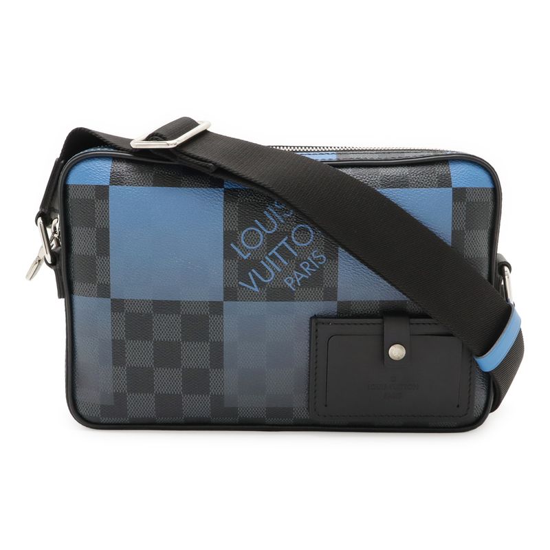 Louis Vuitton Damier Graphite Giant Alpha Messenger Shoulder Bag Crossbody Blue
