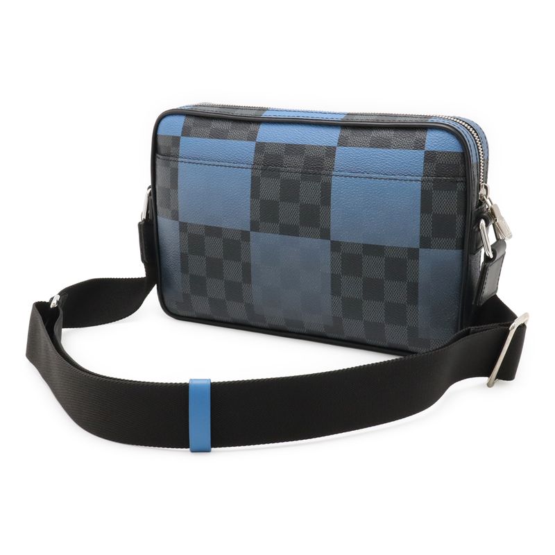 Louis Vuitton Damier Graphite Giant Alpha Messenger Shoulder Bag Crossbody Blue