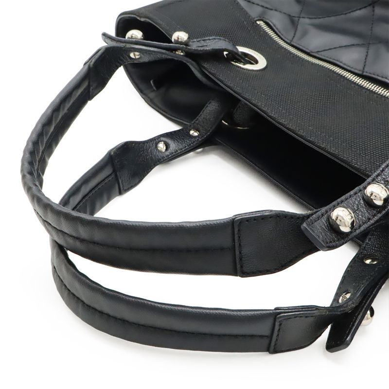 Chanel Paris Biarritz Tote GM Tote Bag Shoulder Bag Coated Canvas Black With