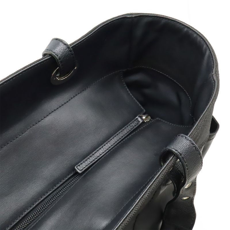 Chanel Paris Biarritz Tote GM Tote Bag Shoulder Bag Coated Canvas Black With