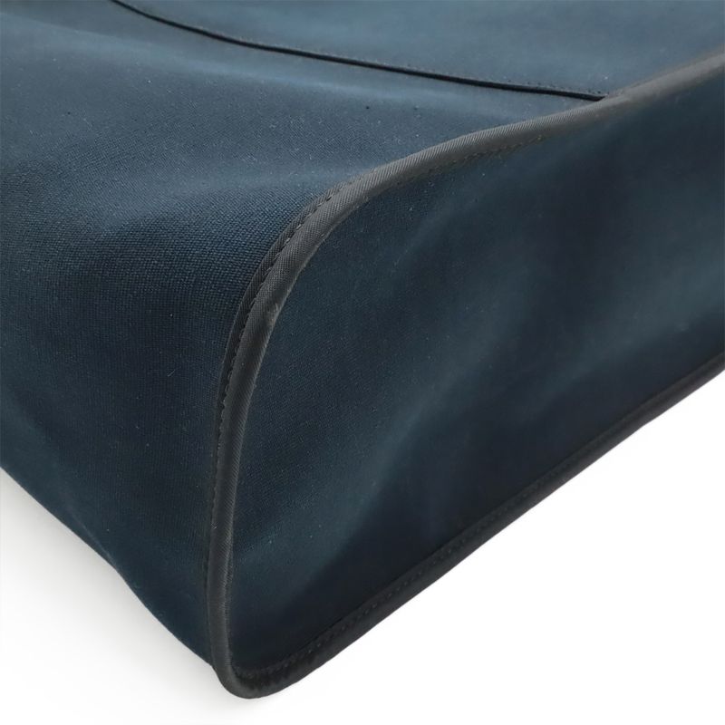 Hermes Cabas Q'elan PM Tote Handbag 2WAY Shoulder Bag Shoulder Toile Officier