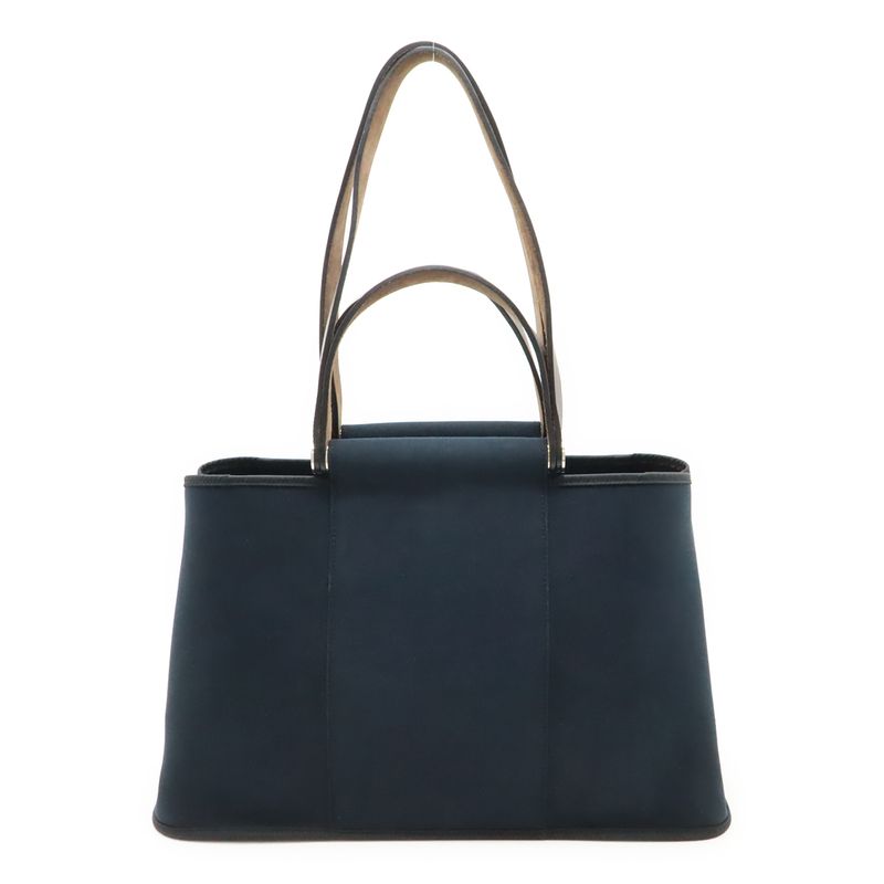 Hermes Cabas Q'elan PM Tote Handbag 2WAY Shoulder Bag Shoulder Toile Officier