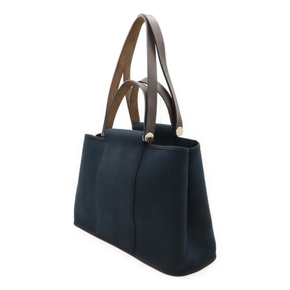 Hermes Cabas Q'elan PM Tote Handbag 2WAY Shoulder Bag Shoulder Toile Officier