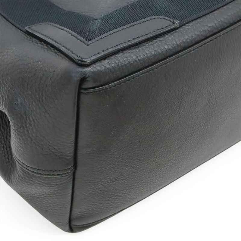 Balenciaga Navy Cabas S Small Logo Handbag Tote Leather Black With Pouch 339933