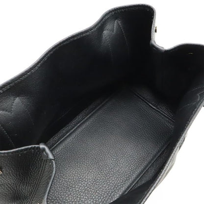 Balenciaga Navy Cabas S Small Logo Handbag Tote Leather Black With Pouch 339933