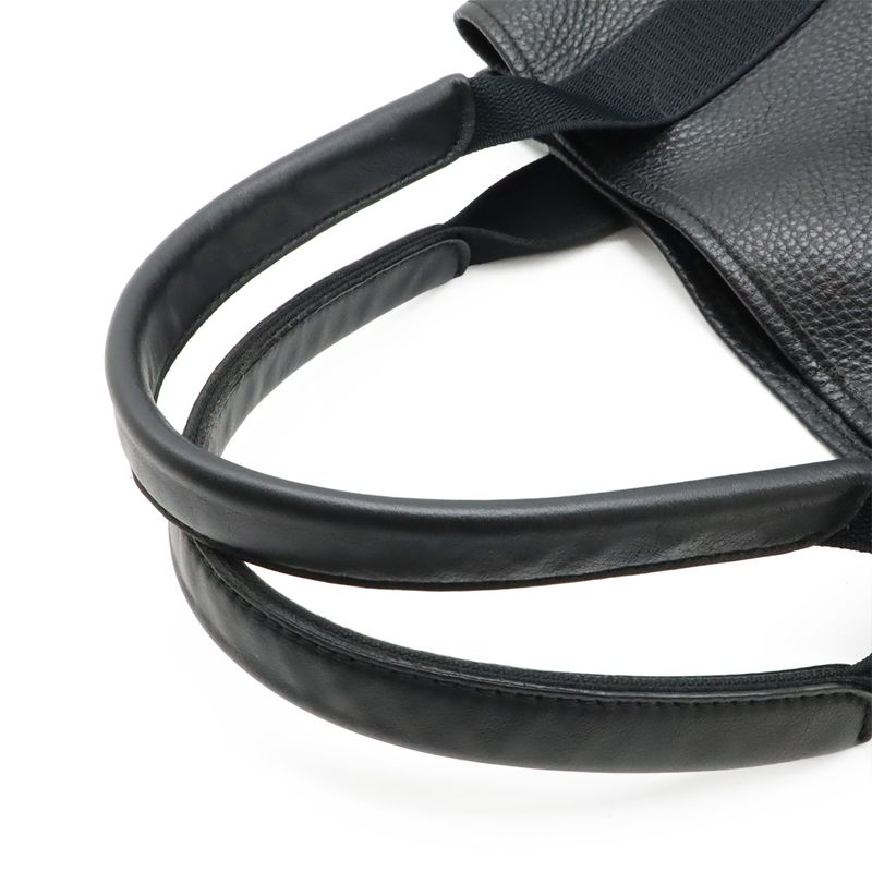 Balenciaga Navy Cabas S Small Logo Handbag Tote Leather Black With Pouch 339933