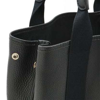 Balenciaga Navy Cabas S Small Logo Handbag Tote Leather Black With Pouch 339933