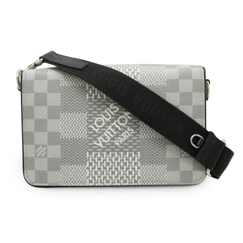 Louis Vuitton Damier Graphite 3D Studio Messenger Shoulder Bag 2WAY Clutch Bag