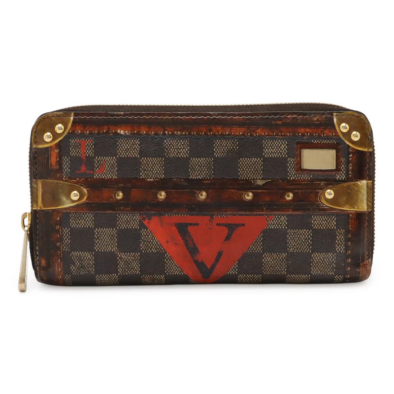 Louis Vuitton Transformed Damier Zippy Wallet Trompe L'oeil Round Zipper Long