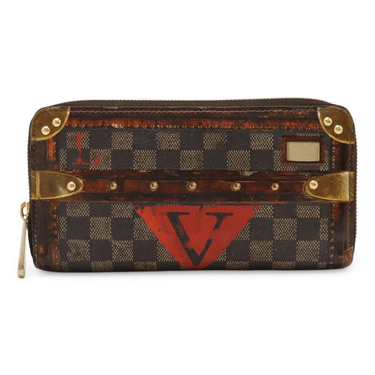 Louis Vuitton Transformed Damier Zippy Wallet Trompe L'oeil Round Zipper Long