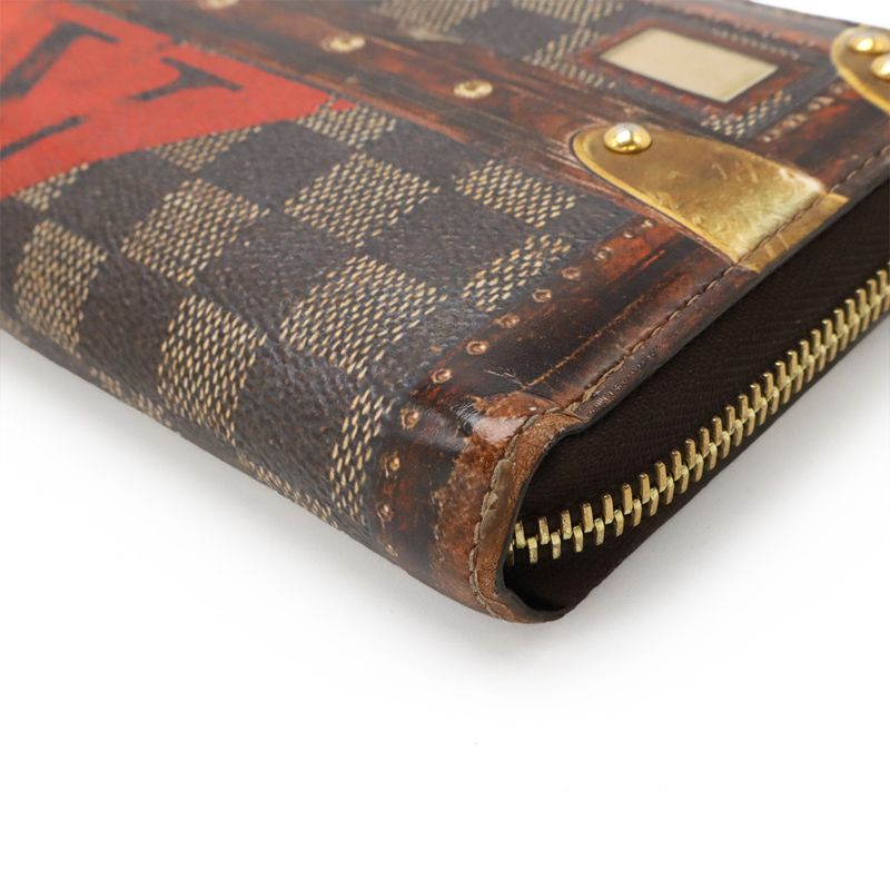 Louis Vuitton Transformed Damier Zippy Wallet Trompe L'oeil Round Zipper Long